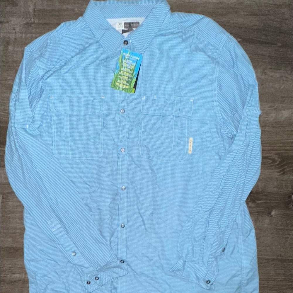 Exofficio Light Blue Button Down Shirt